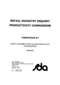 Submission 6 - Attachment 1 -Shop Distributive and Allied Employees Association (SDA) - Costs of Doing Business: Retail Trade Industry - Case study
