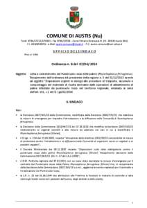 COMUNE DI AUSTIS (Nu) Telef[removed][removed]Fax[removed]Corso Vittorio Emanuele N[removed]Austis (NU) P.I[removed]e-Mail: [removed] - P.C: [removed] UFFICIO DELSINDACO