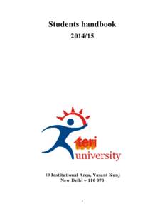 Students handbookInstitutional Area, Vasant Kunj New Delhi – 