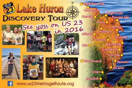 Lake Huron Circle Tour / U.S. Route 23 in Michigan / Lake Huron / Cheboygan / Rogers City /  Michigan / Northern Michigan / Alpena /  Michigan