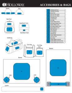 ACCESSORIES & BAGS  DECORATION GUIDE 3” from bag opening seam to top of design, centered left to right , or 1” from edge of design to edge of blanket