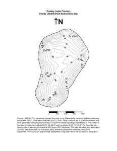 Cooley (Lake County) Florida LAKEWATCH Bathymetric Map ↑N  0