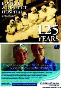 BOWRAL & DISTRICT HOSPITAL celebrates  125