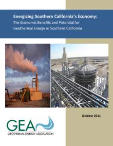 1  Energizing Southern California’s Economy: The Economic Benefits and Potential for Geothermal Energy in Southern California