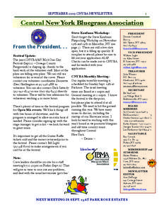 SEPTEMBER 2009 CNYBA NEWSLETTER  1 Central New York Bluegrass Association