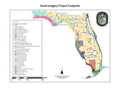 Aerial Imagery Project Footprints Apalachicola River Suwannee River Legend