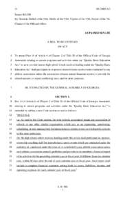 14  SB 288/FA/2 Senate Bill 288 By: Senators Bethel of the 54th, Mullis of the 53rd, Tippins of the 37th, Harper of the 7th,