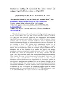 Simultaneous tracking of reconnected flux tubes: Cluster and conjugate SuperDARN observations on 1 April 2004