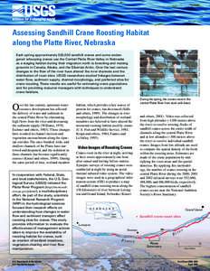 Assessing Sandhill Crane Roosting Habitat along the Platte River, Nebraska O  ver the last century, upstream waterresource development has affected