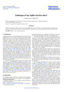 Space / Stellar classification / Star catalogue / Henry Draper Catalogue / Spectroscopic binaries / Astronomy / Binary stars / Universe