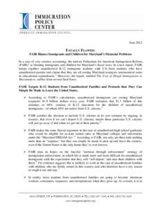 Immigration reform / Reform / Illegal immigration / Immigration to the United States / Federation for American Immigration Reform / The New Americans: Economic /  Demographic /  and Fiscal Effects of Immigration / DREAM Act / Illegal immigration to New York City / Immigration reduction in the United States / Immigration / Demography / Immigration law