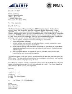 December 31, 2009 Dennis McNerney Bergen County Executive 5th Floor, Room[removed]Bergen County Plaza Hackensack, New Jersey 07601