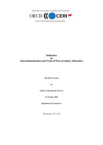 Organisation for Economic Co-operation and Development  Center for Educational Research and Innovation Indicators on