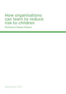 How organisations can learn to reduce risk to children