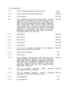 4 F - RAVITAILLEMENT 1 F 1* - Grains et subsistances. Réquisitions. Disette de[removed]4F1