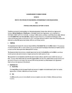 Memorandum of Understanding between Molina Healthcare of washington and Peninsula RSN