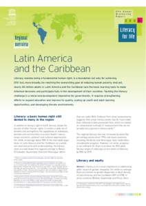 EFA global monitoring report, 2006: literacy for life; regional overview: Latin America and the Caribbean; 2005