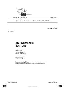 [removed]EUROPEAN PARLIAMENT Committee on the Environment, Public Health and Food Safety[removed]COD)