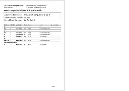 VertretungsplanDeg] 2. Halbjahr, gültig abClara-Schumann-Gymnasium DBonn