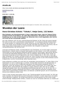 Wunden der Leere - Hans-Christian Schink 