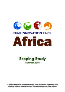 NIAB INNOVATION FARM  Africa Scoping Study Summer 2014