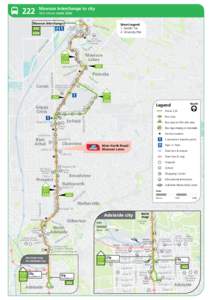 Mawson Interchange to city  222 Also shows route 222R