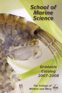 School of Marine Science Graduate Catalog