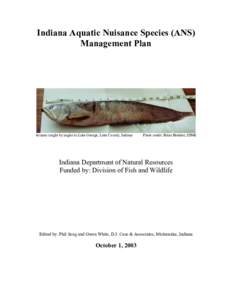 Indiana Aquatic Nuisance Species (ANS) Management Plan