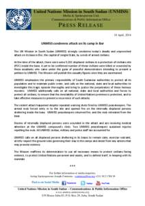 Juba / United Nations Mission in Sudan / South Sudan / Sudan / United Nations Security Council Resolution / Africa / United Nations Mission in South Sudan / United Nations