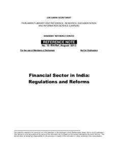 Securities and Exchange Board of India / Economy of Mumbai / Financial regulation / Australian Prudential Regulation Authority / Global financial system / Reserve Bank of India / Late-2000s financial crisis / Financial institution / Bank / Economics / Economy of India / Government of India