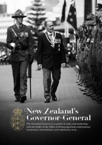 New Zealand / Governor-General of New Zealand / Monarchy of New Zealand / Governor-General / Jerry Mateparae / Anand Satyanand / Constitution Act / Reserve power / Treaty of Waitangi / Constitution of New Zealand / Government of New Zealand / Politics of New Zealand