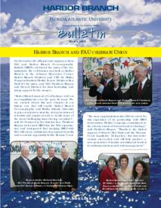 Bulletin MARCH 2008 HARBOR BRANCH  AND