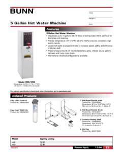 ITEM#  PROJECT 5 Gallon Hot Water Machine