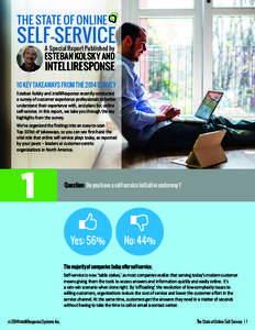 THE STATE OF ONLINE SELF-SERVICE A Special Report Published by