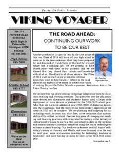 Potterville Public Schools  VIKING VOYAGER June 2014 March 2013