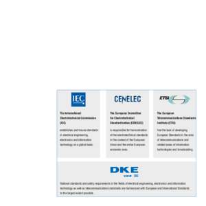 German representation of interests in electrotechnical standardization work Electrotechnical standardization has an international stance; tions for standardization in the areas of electrical engineering