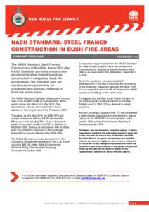 NASH STANDARD: STEEL FRAMED CONSTRUCTION IN BUSH FIRE AREAS COMMUNITY RESILIENCE FACTSHEET 2/15