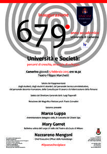 Inaugurazione  679 anno accademico Università di Camerino