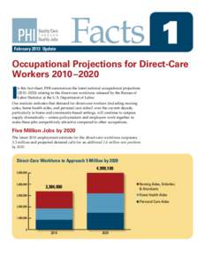 February 2013 Update  Facts 1 Occupational Projections for Direct-Care Workers 2010–2020