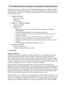 Microsoft Word - 64th IHC_Summary Report_Final2.doc