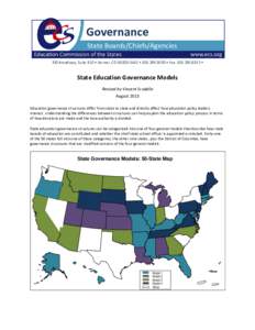 Governance State Boards/Chiefs/Agencies 700 Broadway, Suite 810 • Denver, CO[removed] • [removed] • Fax: [removed] • State Education Governance Models Revised by Vincent Scudella