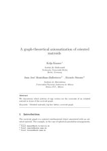 A graph-theoretical axiomatization of oriented matroids Kolja Knauer 1 Institut f¨ ur Mathematik Technische Universit¨