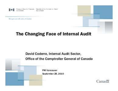 The Changing Face of Internal Audit