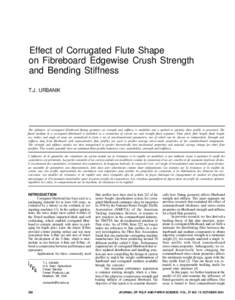 Effect of Corrugated Flute Shape on Fibreboard Edgewise Crush Strength and Bending Stiffness