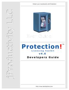 jProductivity LLC  Protect your investments with Protection! User Guide
