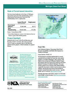 Michigan State Fact Sheet, State information, Wood Education and Resource Center