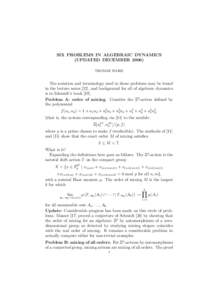 Statistics / Entropy / Valuation / Arithmetic dynamics / Motive / Dynamical system / Ergodicity / P-adic number / Topological entropy / Abstract algebra / Mathematics / Ergodic theory