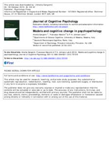 This article was downloaded by: [Amelia Gangemi] On: 30 October 2012, At: 08:42 Publisher: Psychology Press Informa Ltd Registered in England and Wales Registered Number: [removed]Registered office: Mortimer House, 37-41 