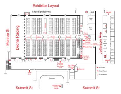 Exhibitor Layout Shipping/Receiving ‘J’ R R
