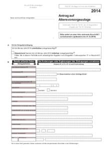 Antrag auf Altersvorsorgezulage 2014
